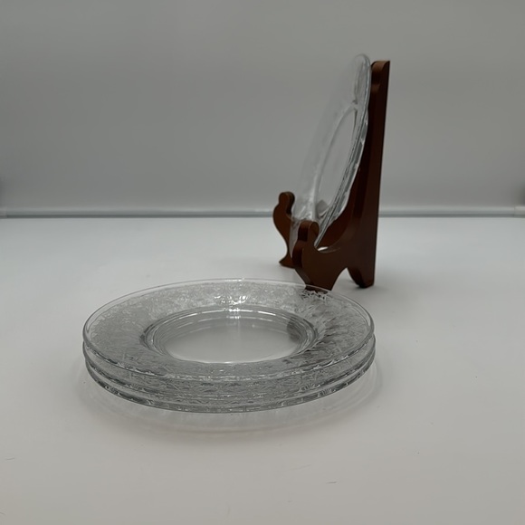 Vesta Clear Luncheon Plate by Glastonbury Lotus- set of 4 - Picture 2 of 16